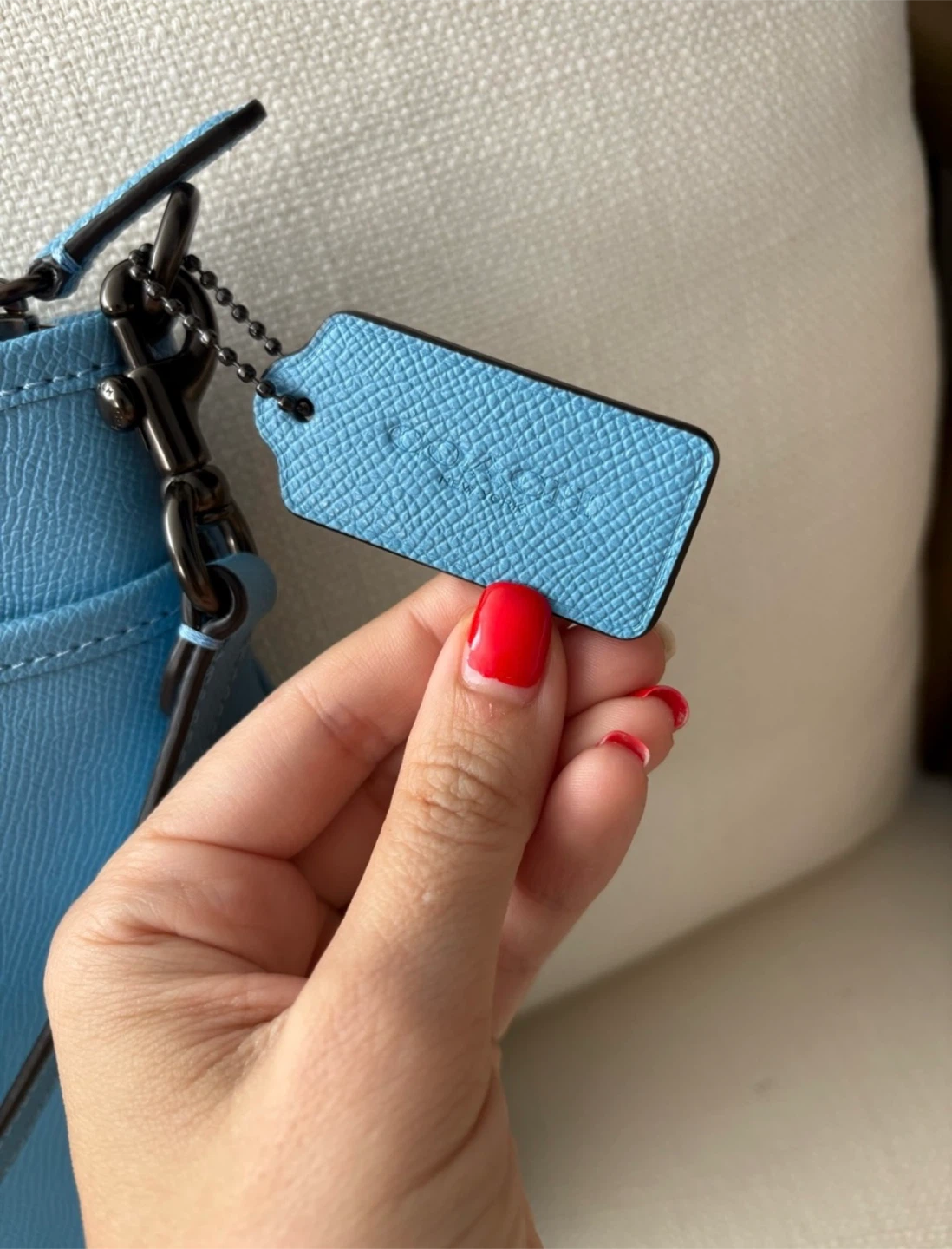 COACH Kitt Crossgrain  Messenger Crossbody- Blue color  CC525 - photo 3