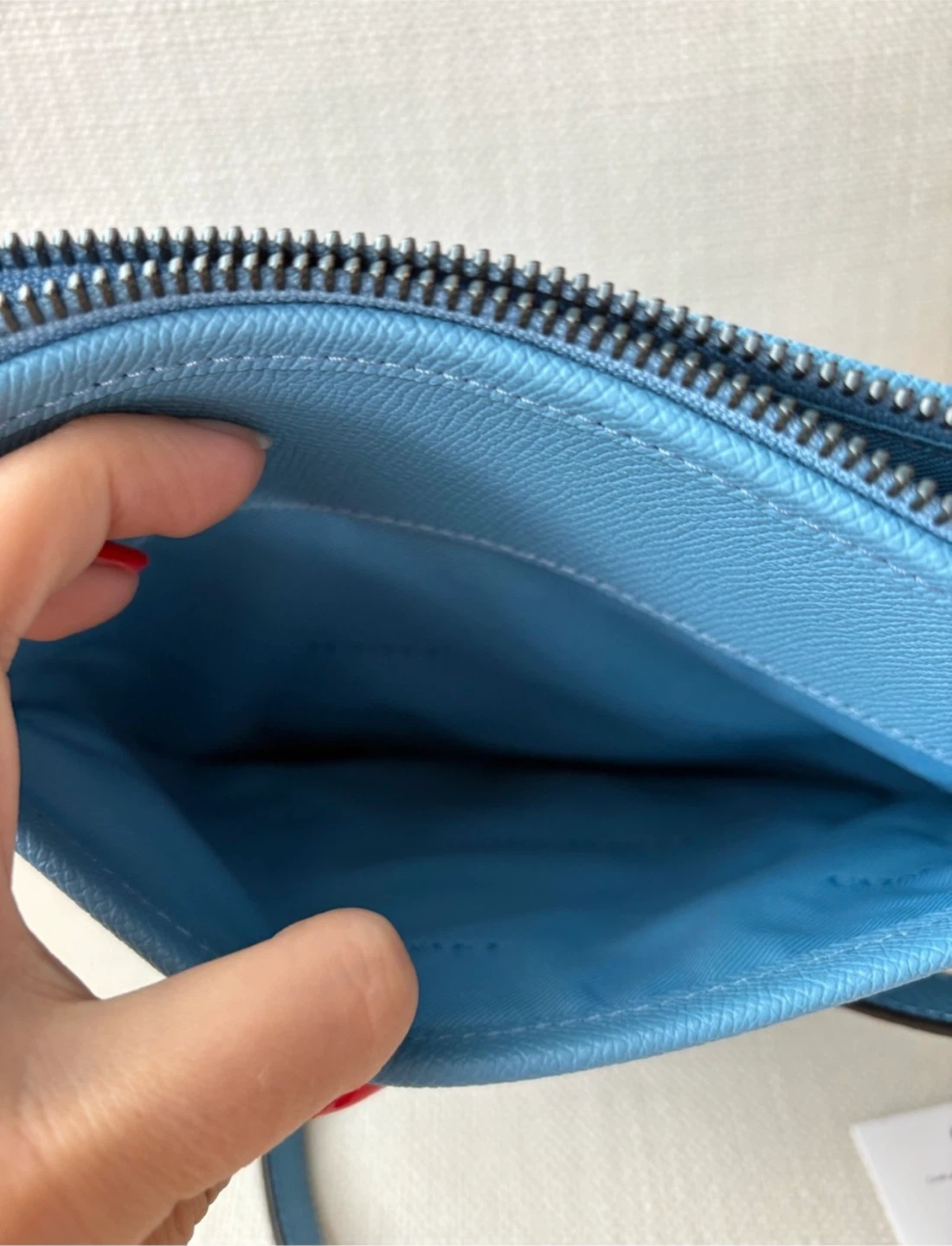 COACH Kitt Crossgrain  Messenger Crossbody- Blue color  CC525 - photo 4
