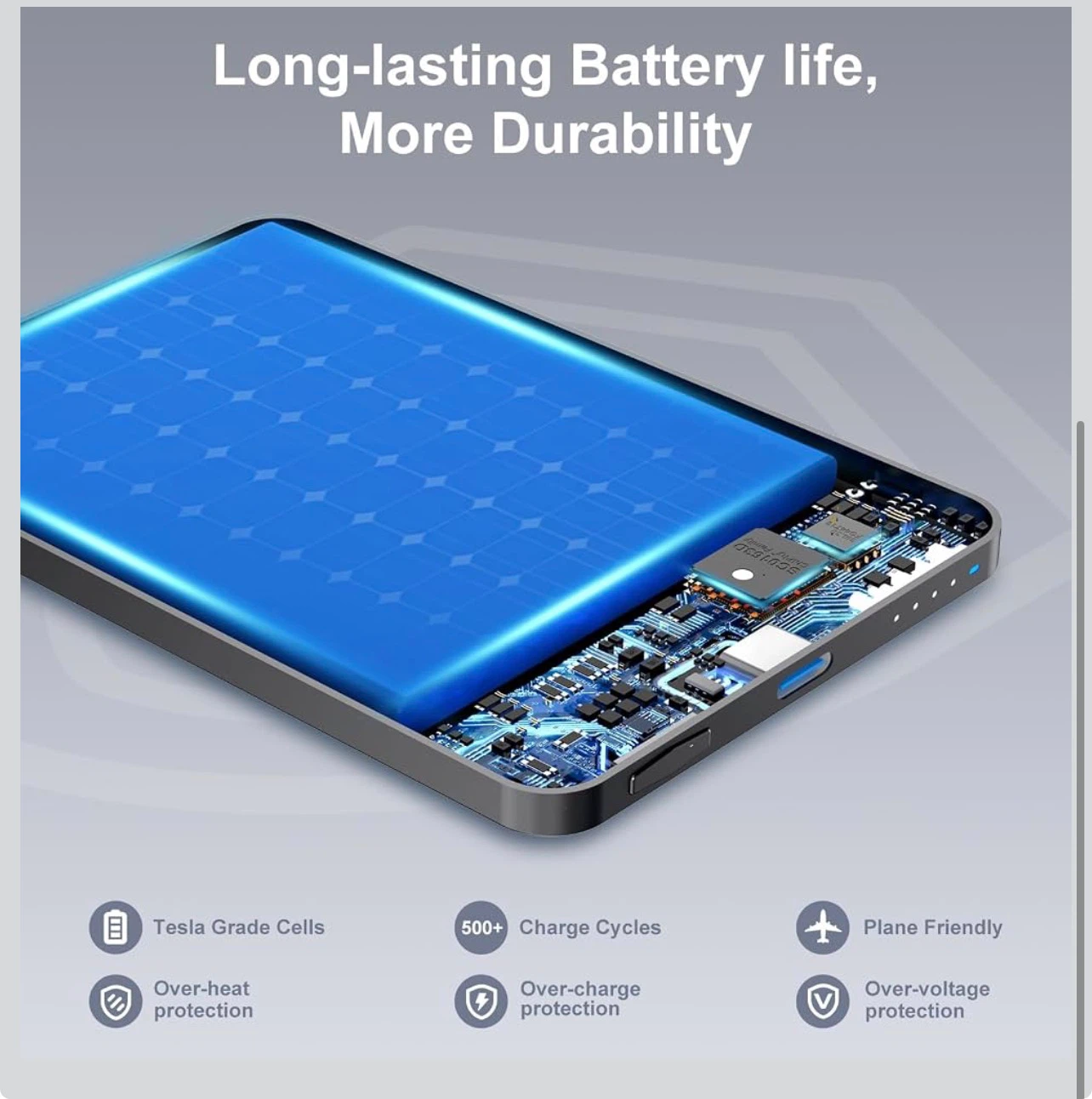 5000mAh Magnetic Wireless Power Bank - photo 4