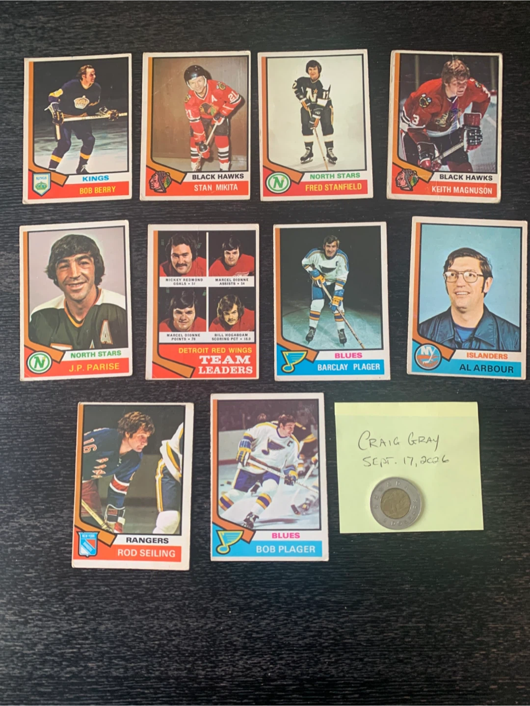1974 - 75 O-PEE-CHEE HOCKEY CARDS