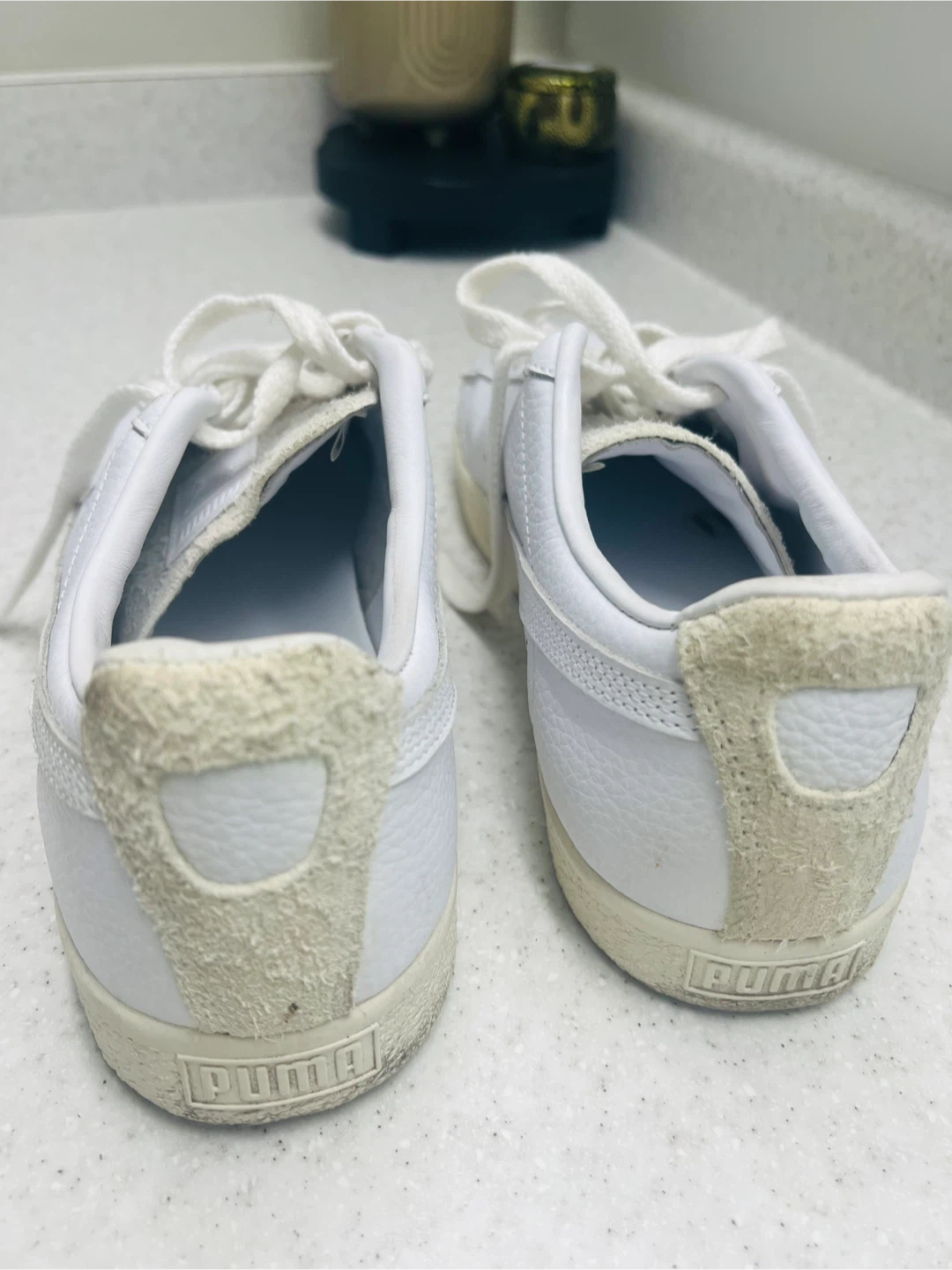Puma White Leather Sneakers Men's Size 11