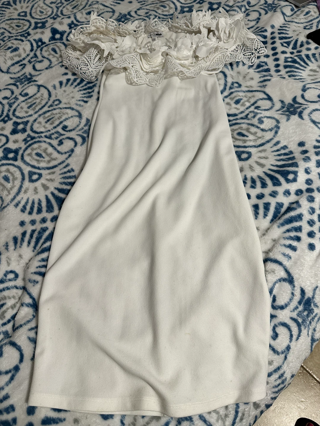 Fashion Nova White Floral Lace Dress - photo 2