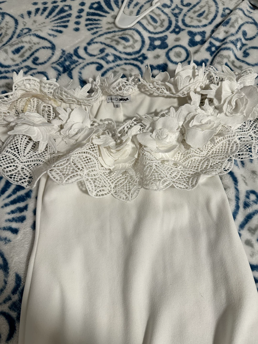 Fashion Nova White Floral Lace Dress - photo 3