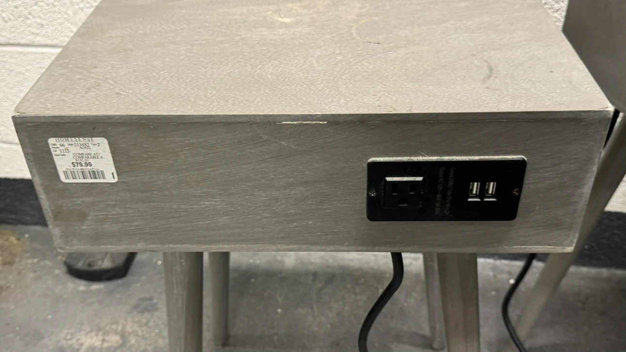 Set of Two Grey Charging Nightstands - photo 2