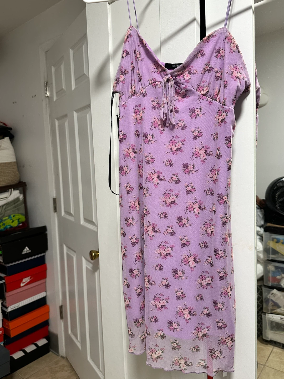 Forever 21 Floral Mesh Mini Dress