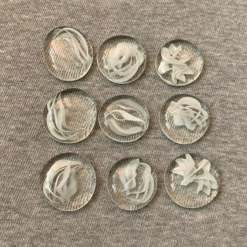 Set of 9 Decorative Glass Stones