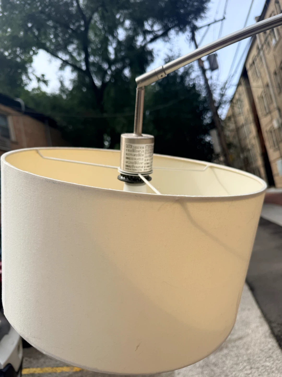 Modern Brushed Nickel Arch Floor Lamp - photo 4