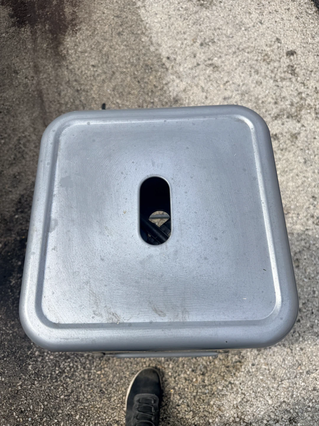 Set of 2 Silver Metal Stacking Stools