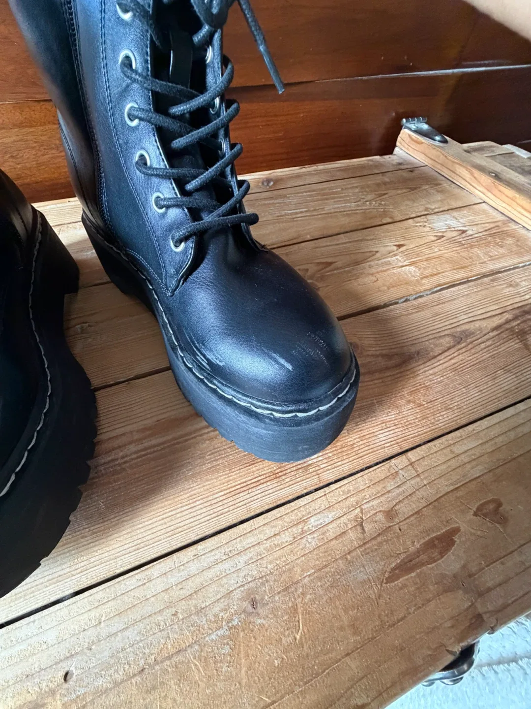 Steve Madden Black Platform Boots - photo 3