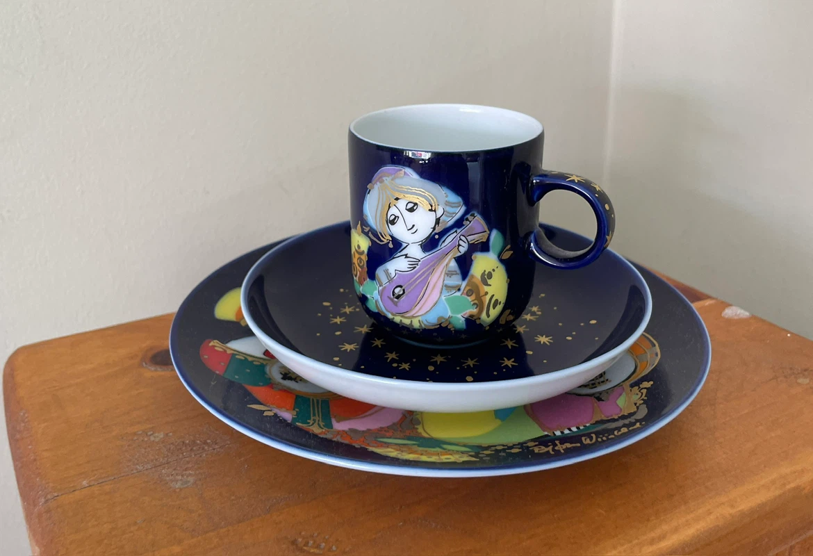Bjørn Wiinblad Cup and Saucer Set and plate