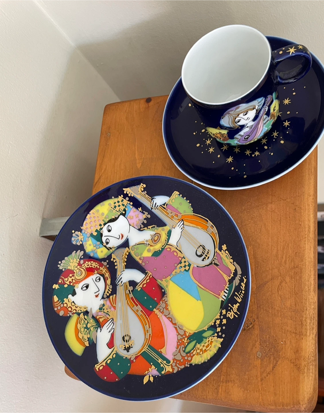 Bjørn Wiinblad Cup and Saucer Set and plate - photo 2