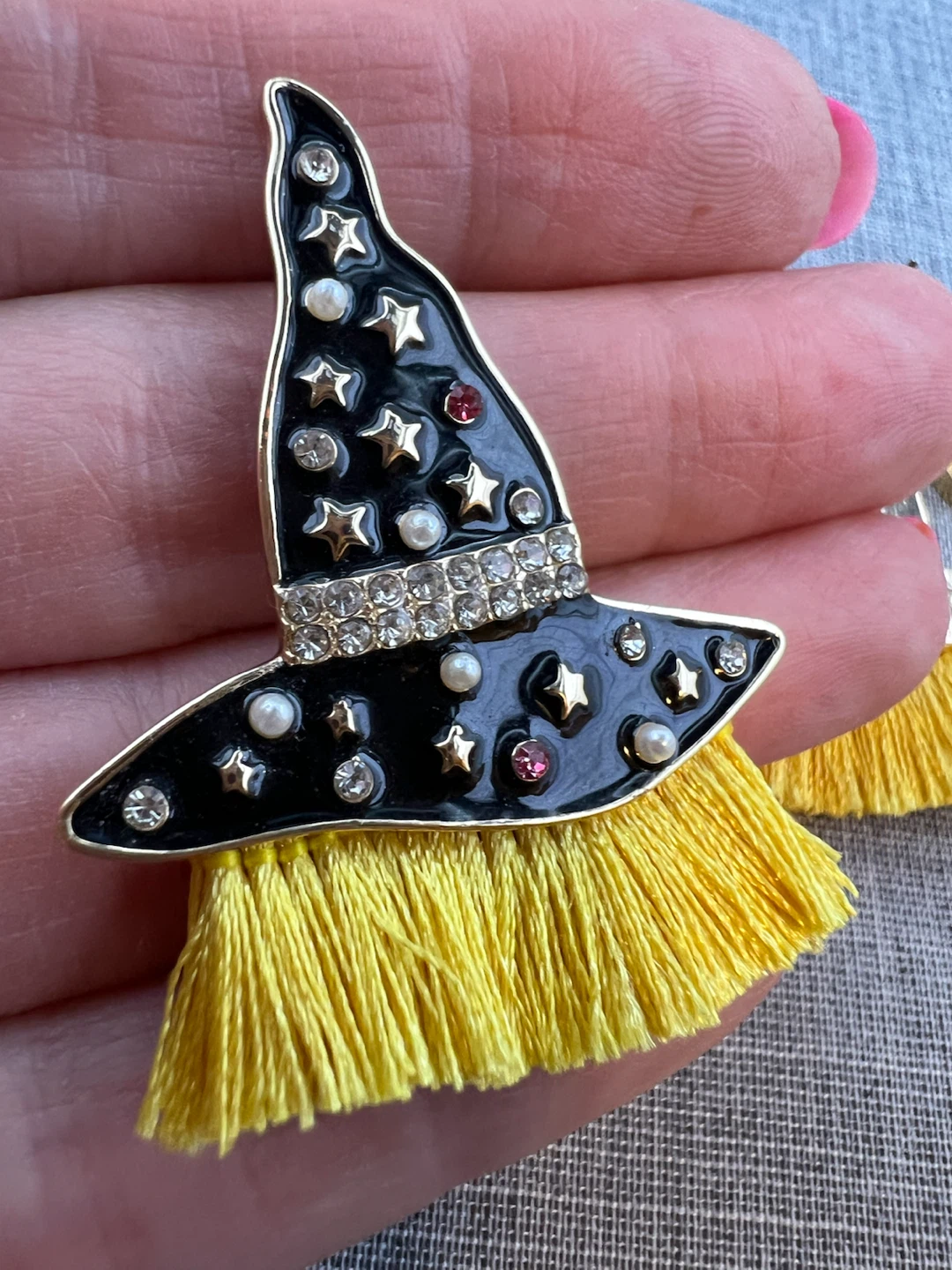 Witch Hat Fringe Earrings - photo 2