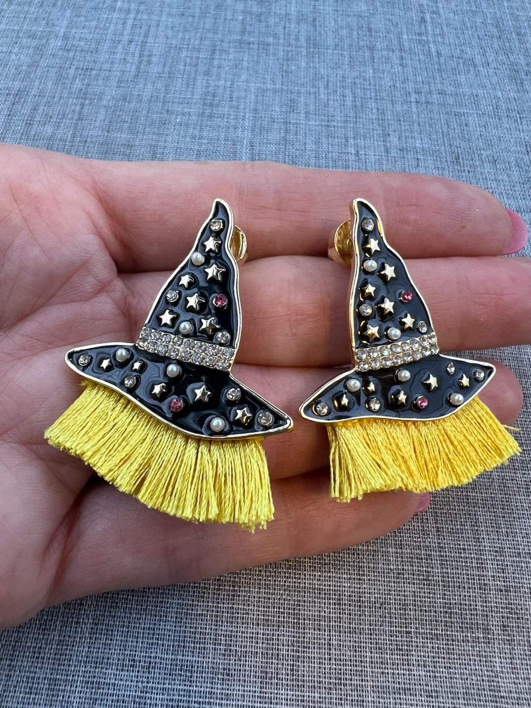 Witch Hat Fringe Earrings - photo 5