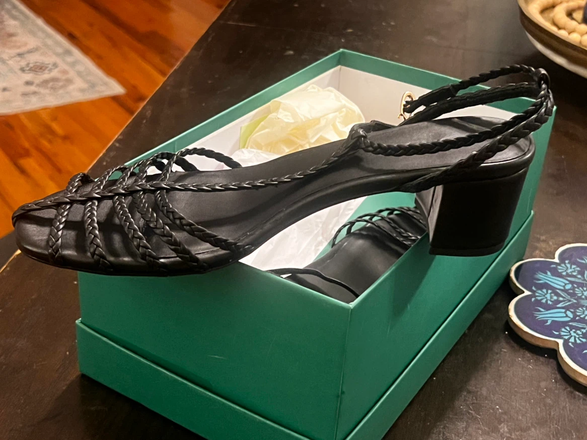 J.Crew Black Braided Heeled Sandals size 10 - photo 3