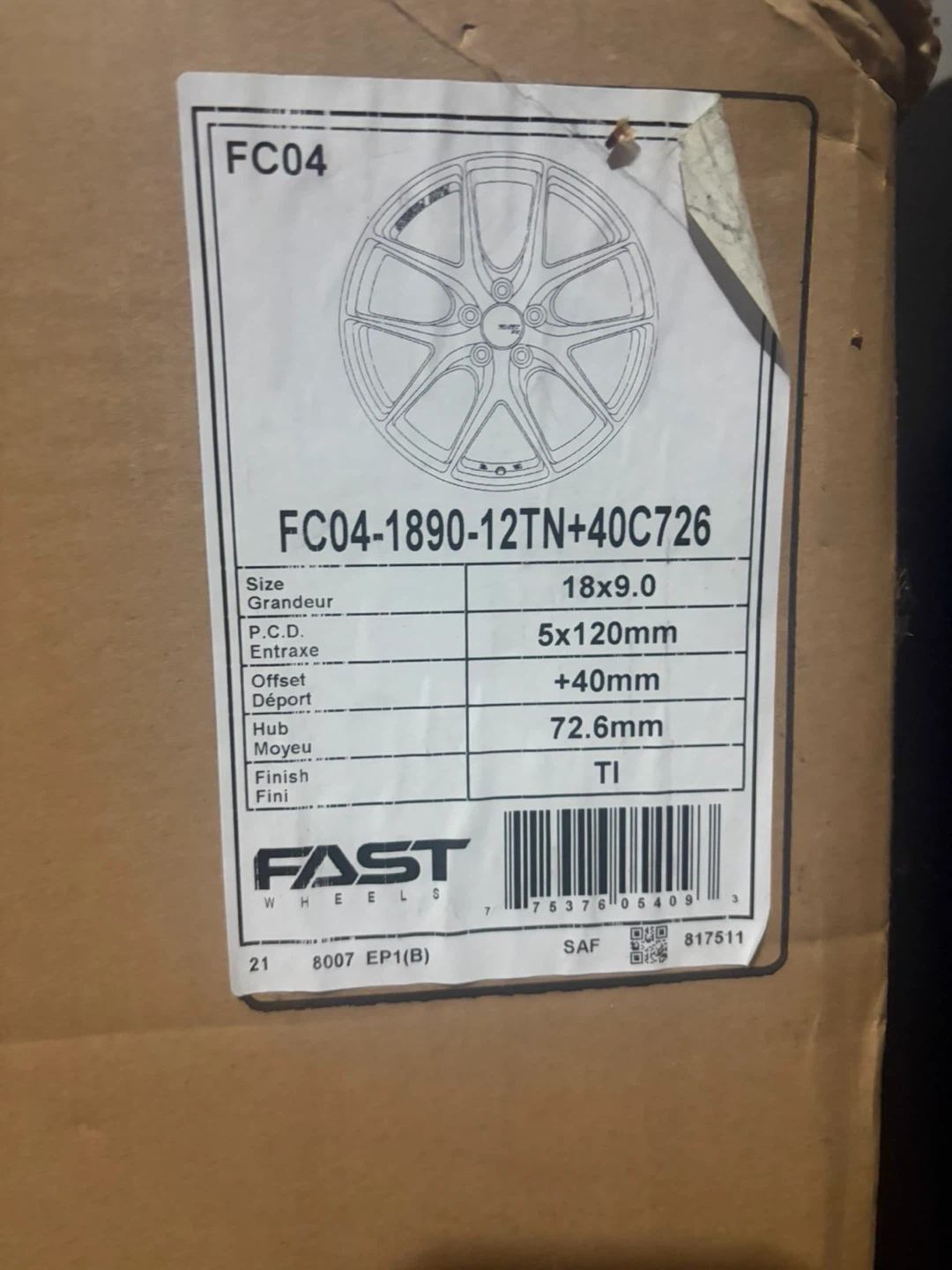 Set of 4 Fast Wheels FC04 Alloy Wheels - photo 3