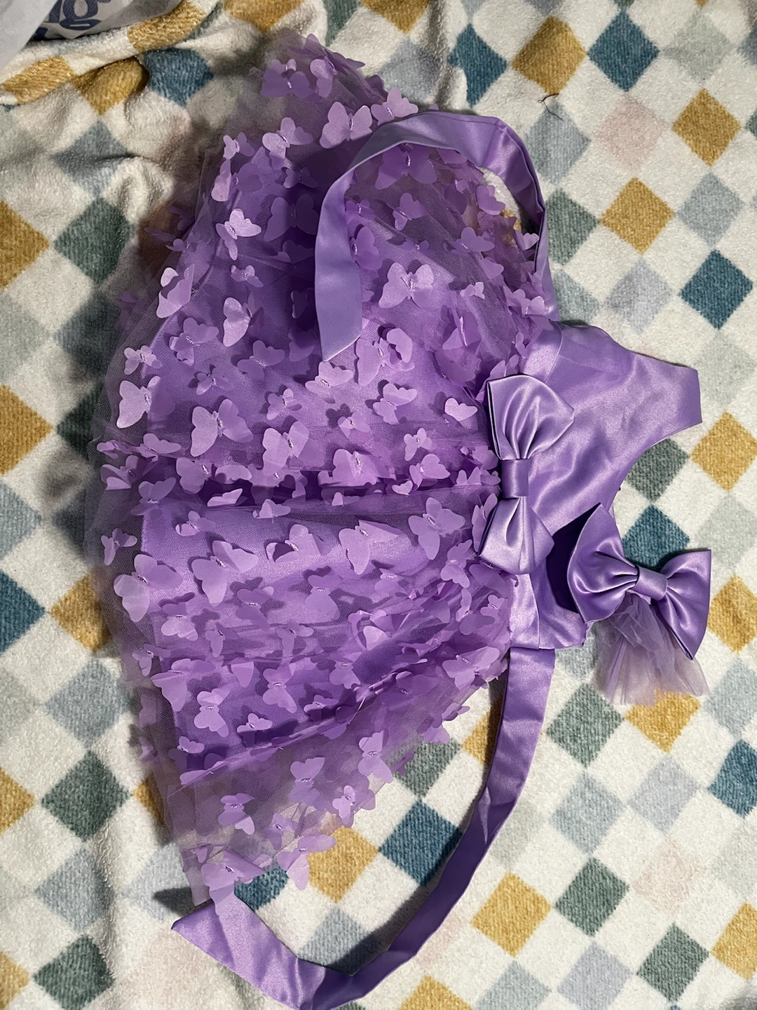 Toddler Girls Purple Butterfly Dress