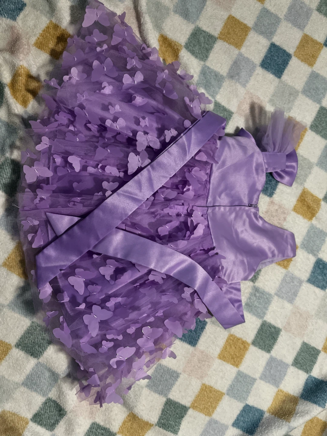 Toddler Girls Purple Butterfly Dress - photo 2