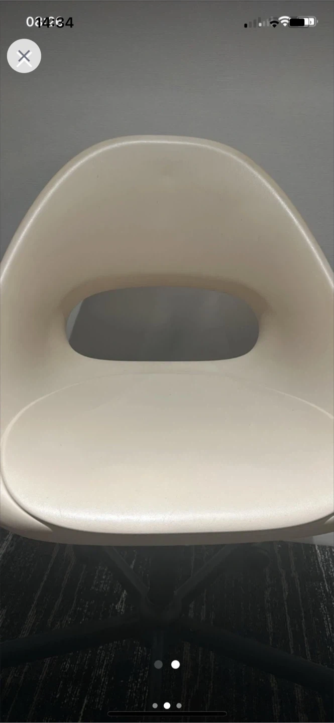 Yellow white IKEA LOBERGET / MALSKÄR Swivel Chair - photo 2
