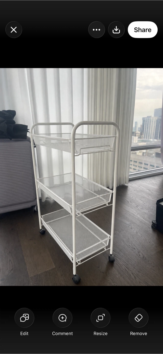 IKEA RÅSKOG White Utility Cart