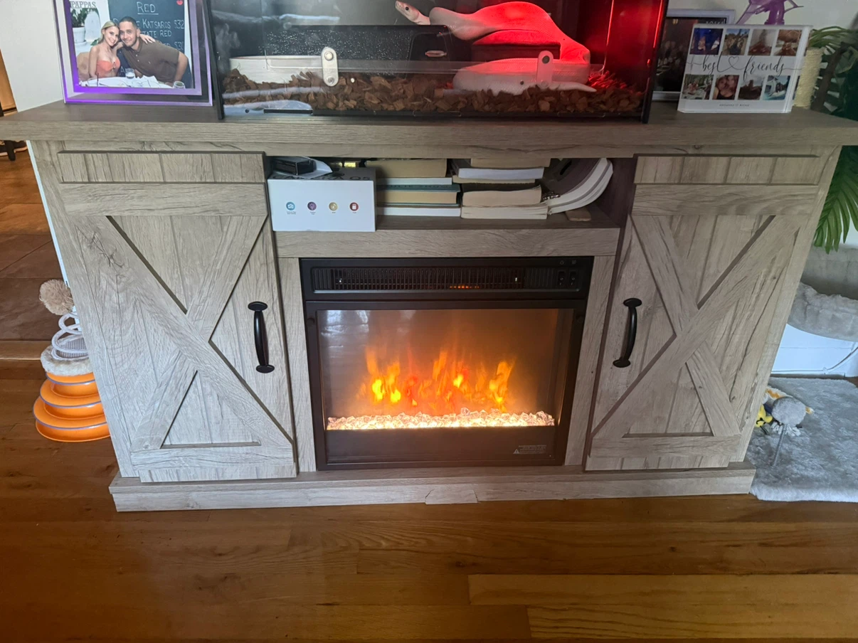 Farmhouse Electric Fireplace TV Stand