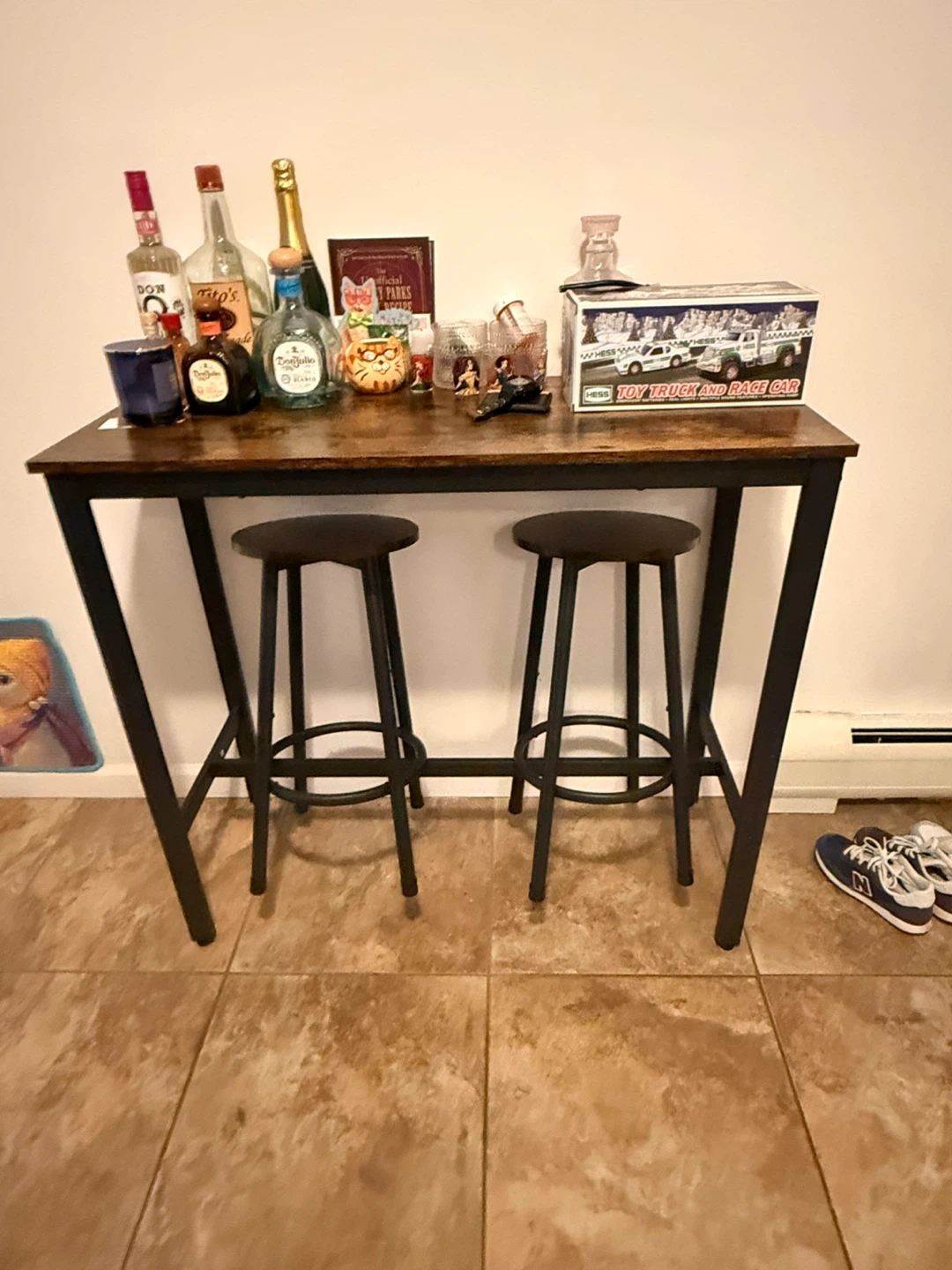 Pub Table with Two Stools