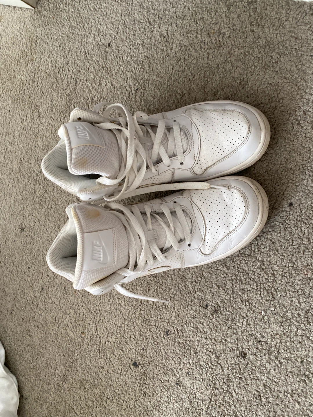 White Nike High-Top Sneakers Size 8.5