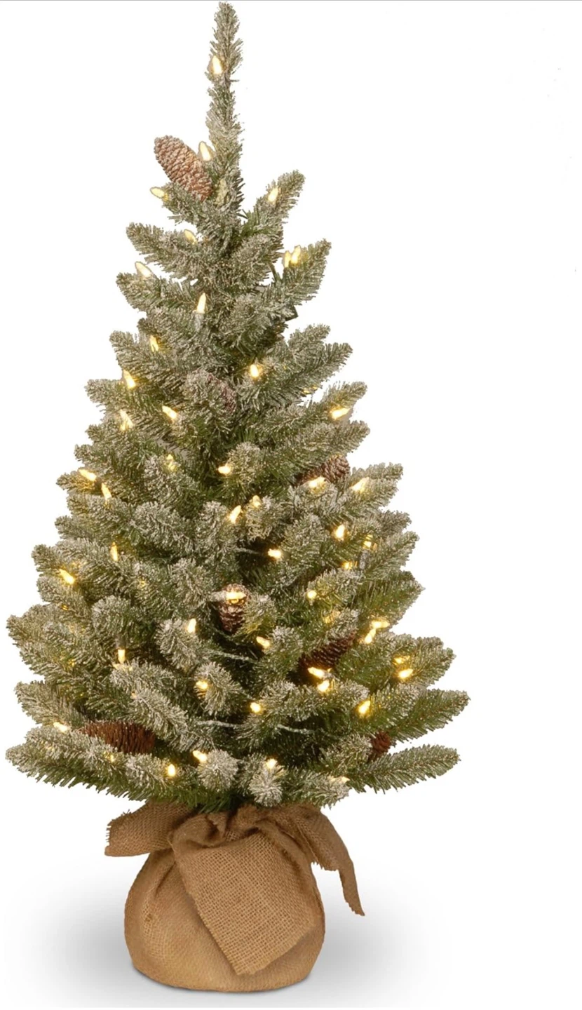 Pre-lit Flocked Tabletop Christmas Tree - photo 2