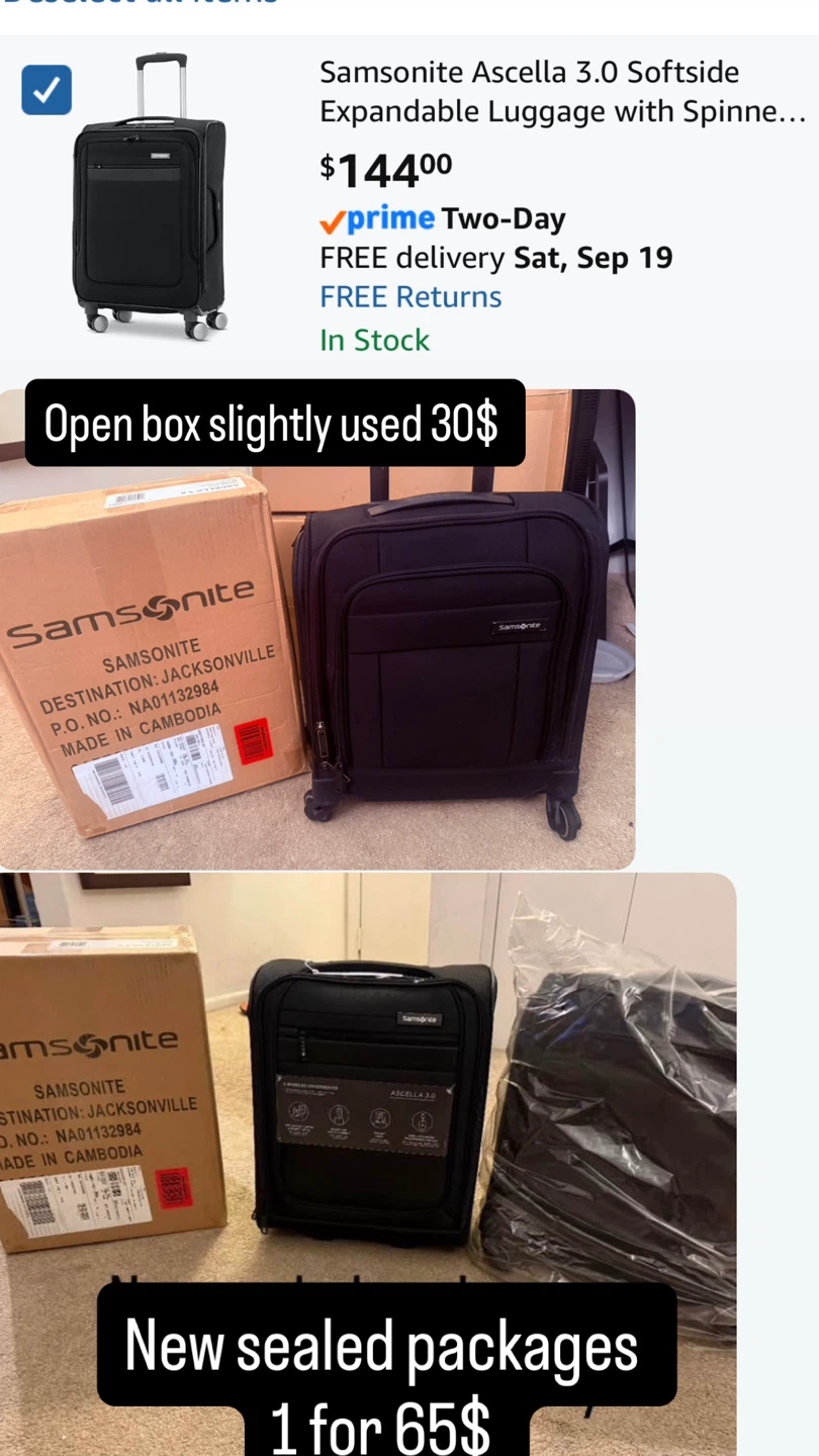 Carry-On Luggage travel bag suitcase wheelers
