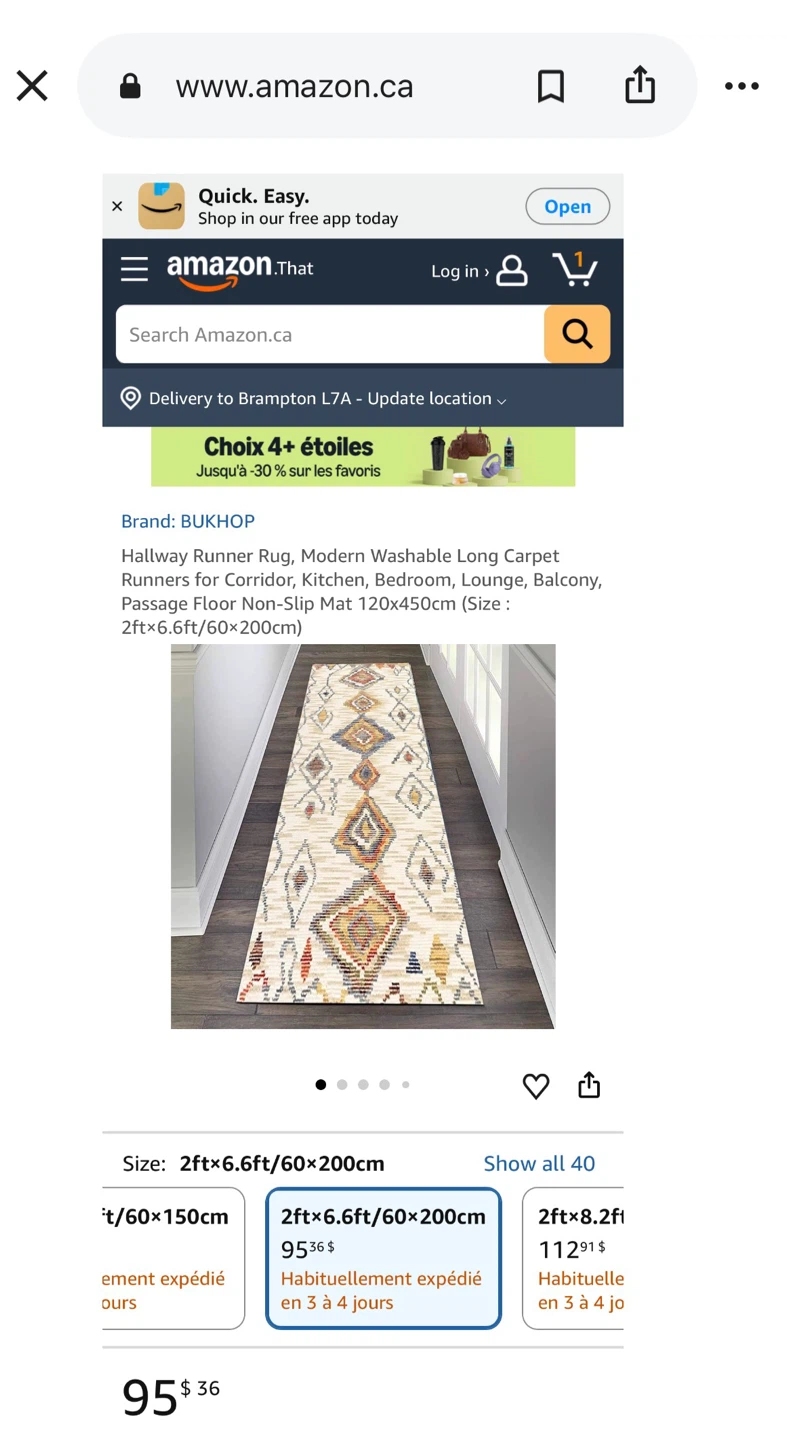 Beautiful Soft & Velvety Washable Hallway Runner (2 x 7.5 feet) - photo 4