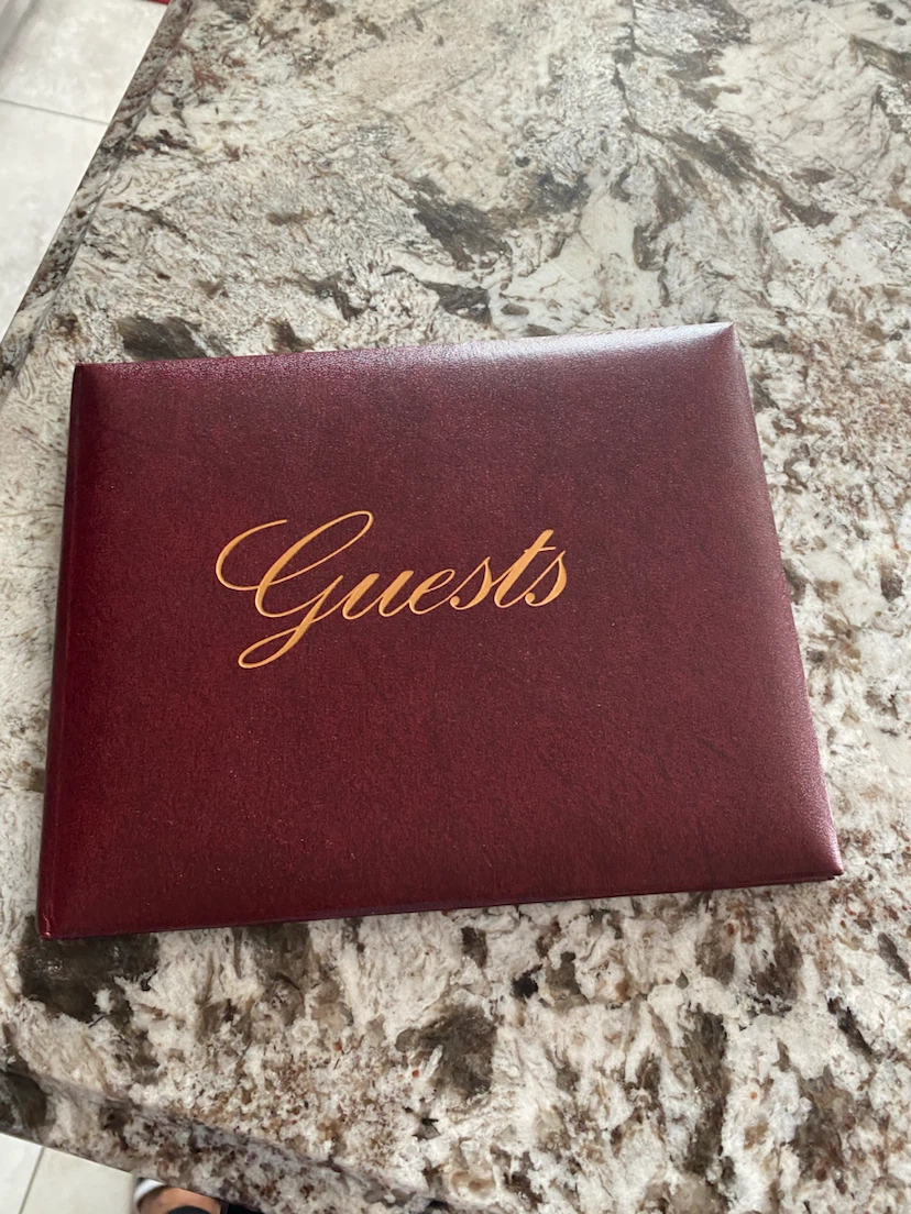 Burgundy Guest Book