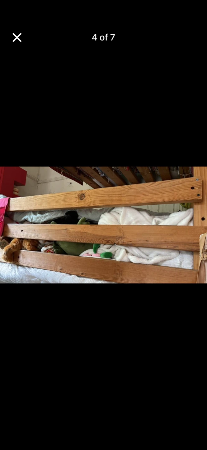 Solid Wood Bunk Bed Frame - photo 4