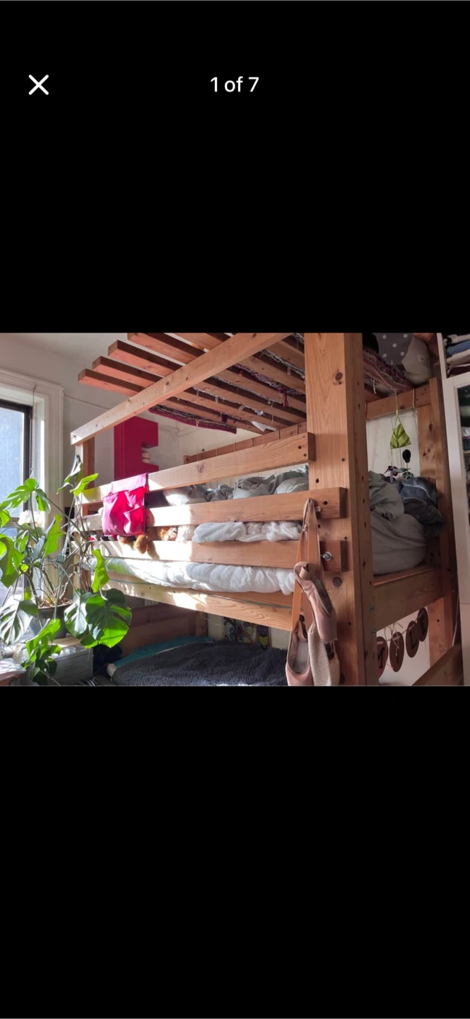 Solid Wood Bunk Bed Frame