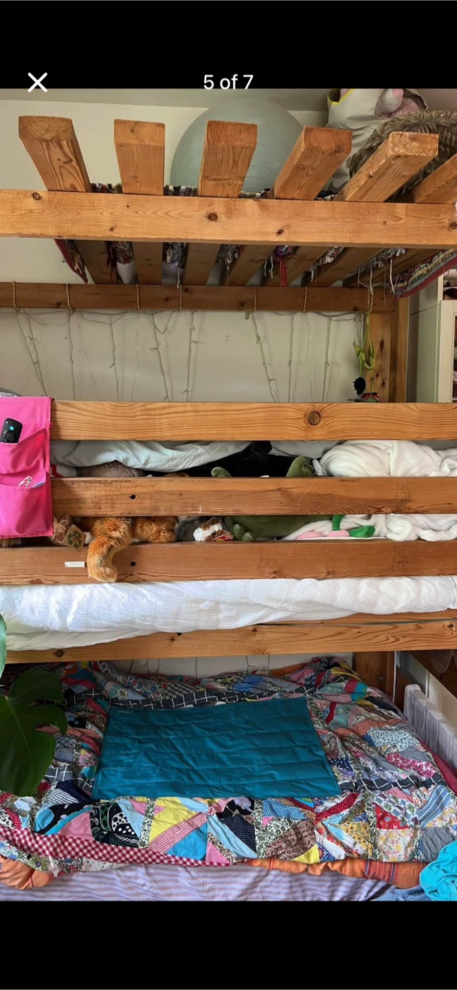 Solid Wood Bunk Bed Frame - photo 5