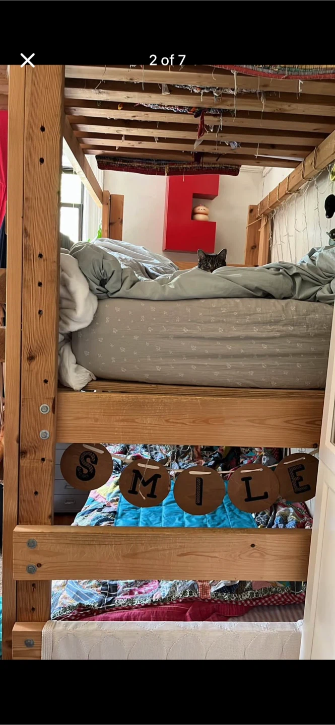 Solid Wood Bunk Bed Frame - photo 2