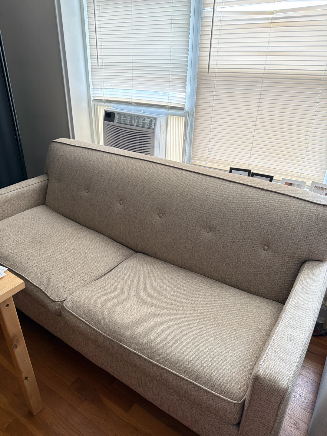 Beige Mid-Century Modern Sofa