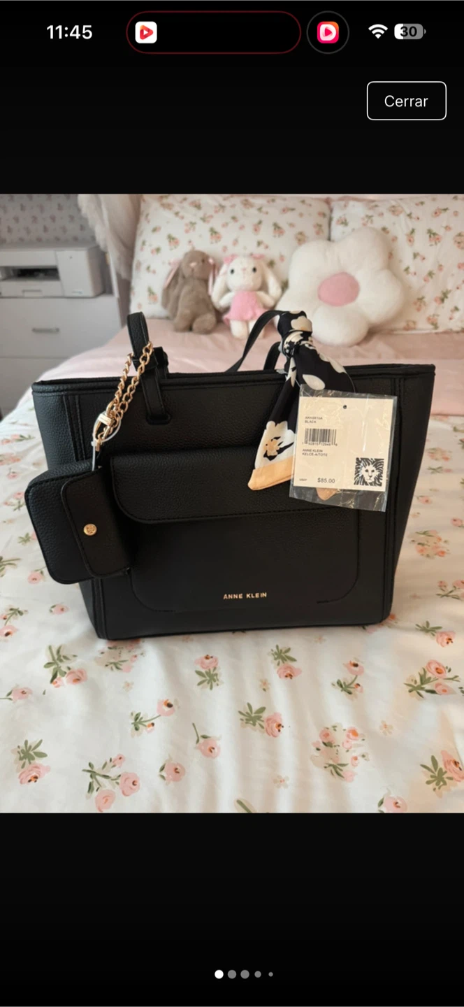 Anne Klein Kelce A-Tote in Black