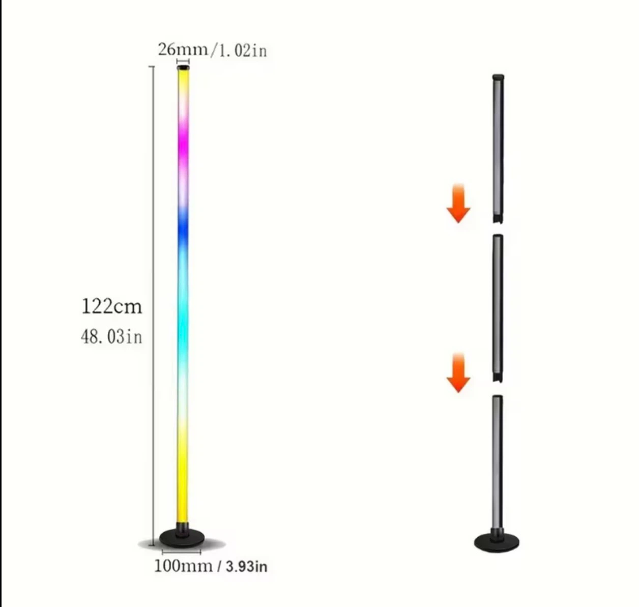 2 RGB LED Corner Floor Lamp (BRAND NEW IN BOX) - photo 4