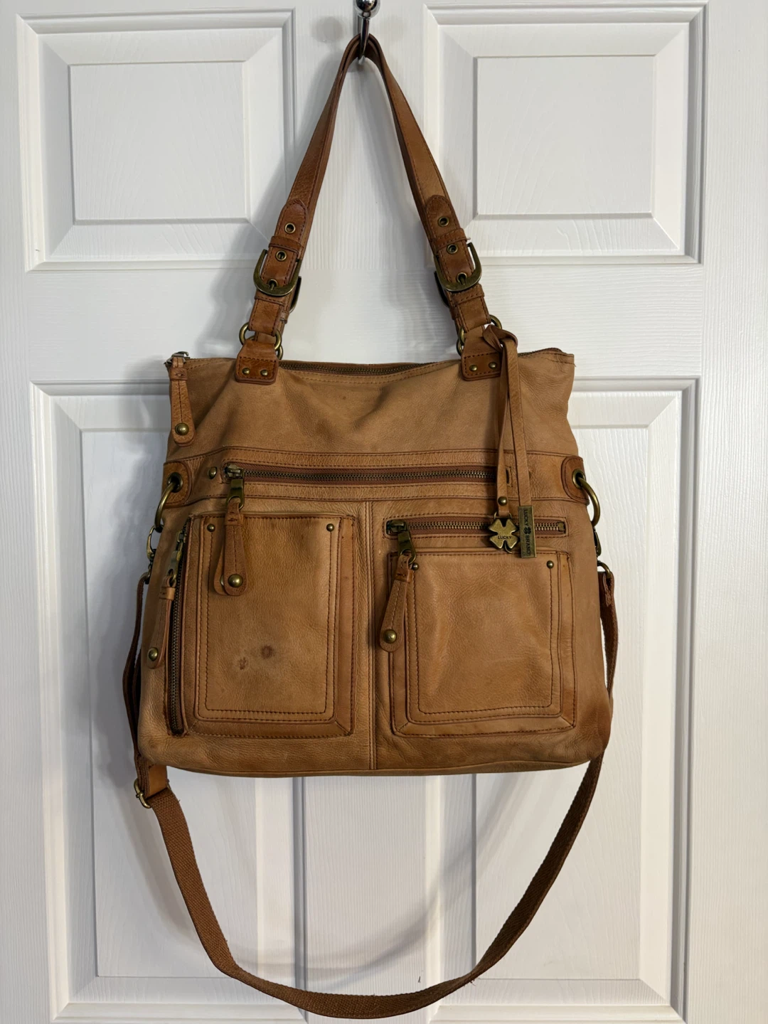 Lucky Brand Convertible Leather Shoulder Bag
