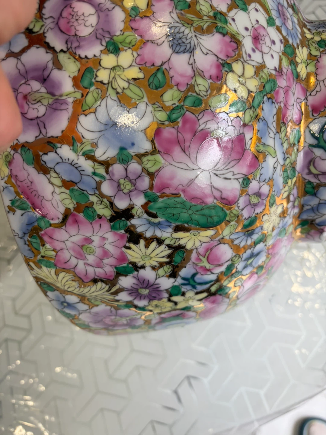 Decorative Floral Porcelain Bowl - photo 4