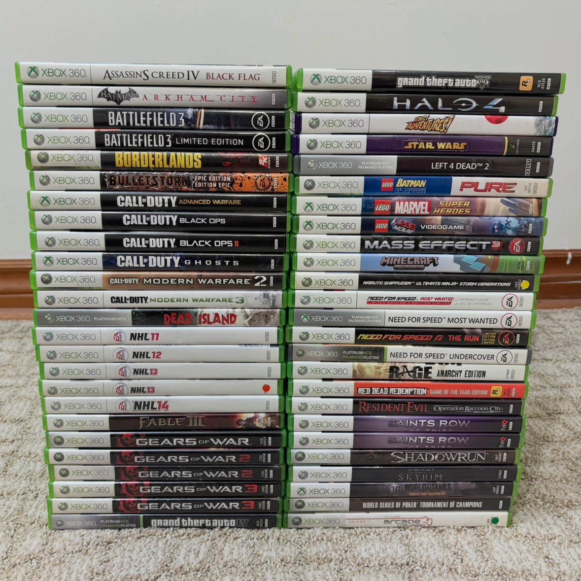 Collection of 50 Xbox 360 Video Games