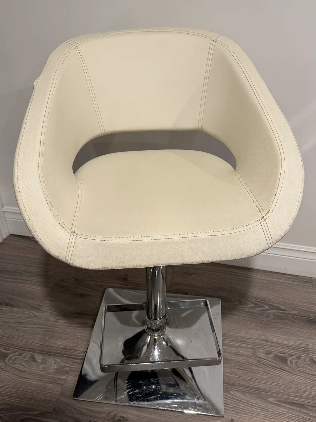 Cream Swivel Bar Stool - photo 2