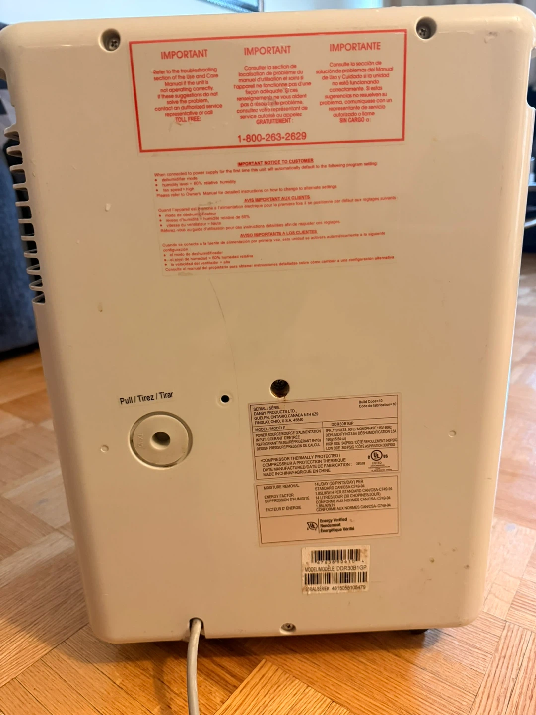 Danby Premiere 30 Pint Dehumidifier - photo 3