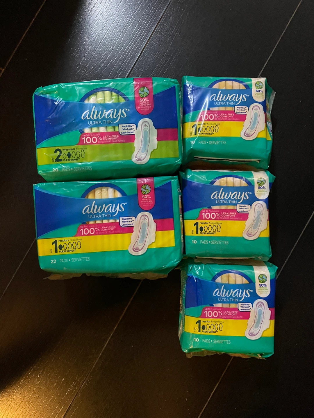 Always Ultra Thin Pads Assorted Sizes