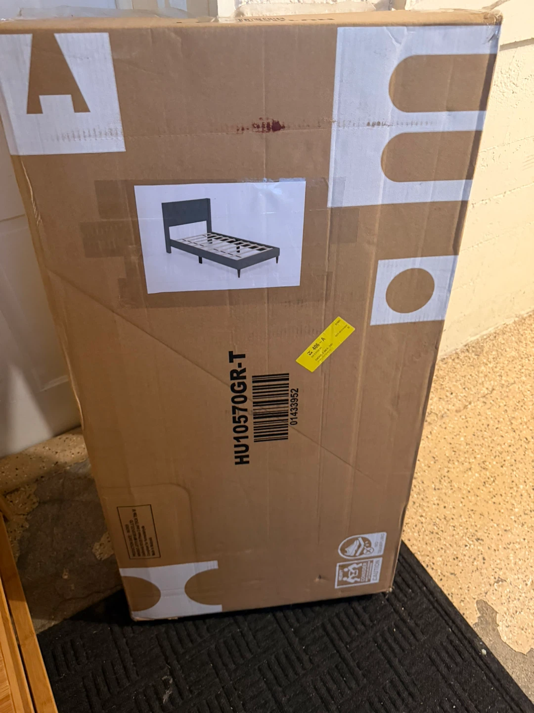 New Twin Size Upholstered Bed Frame