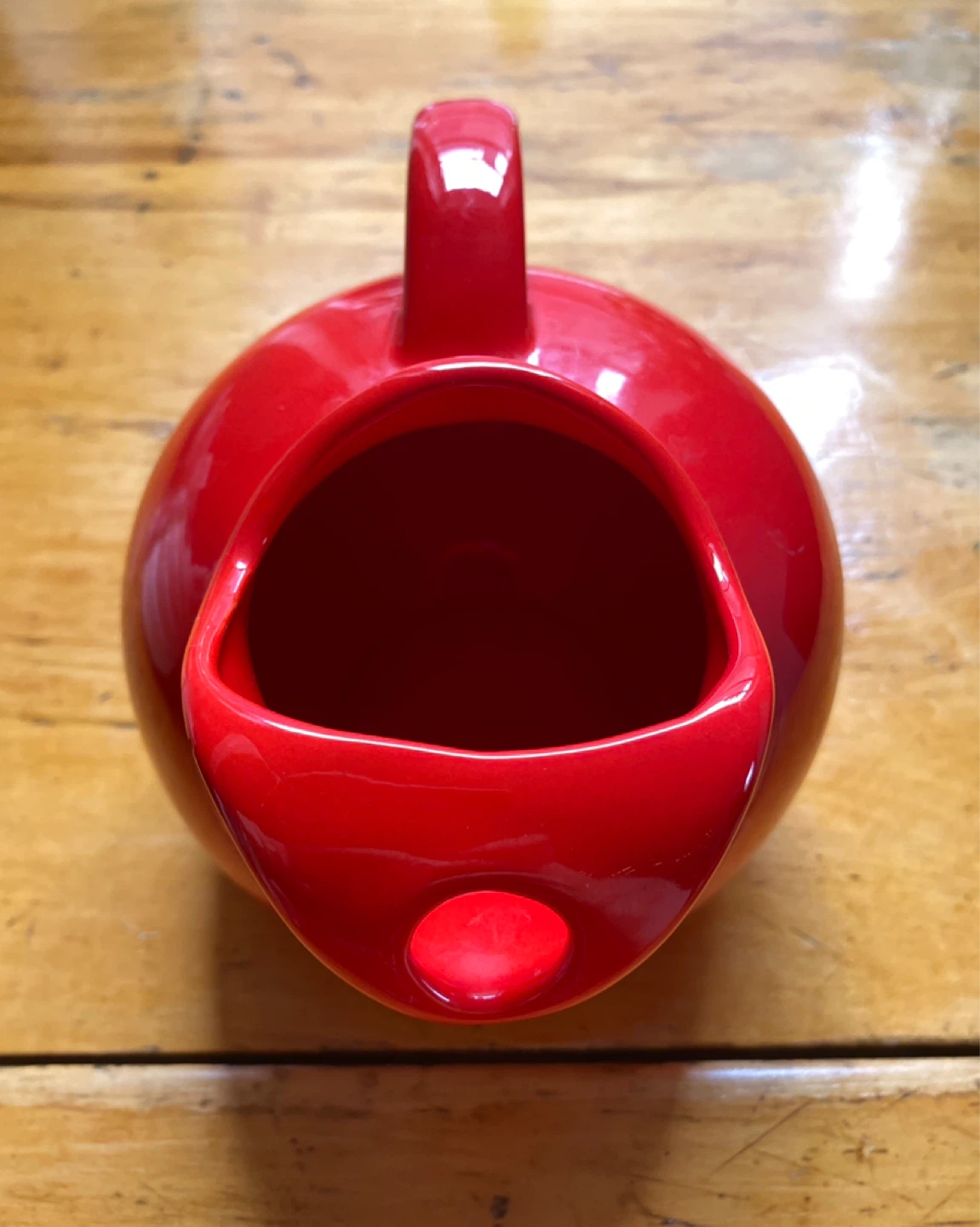 Round red jug/teapot - photo 2