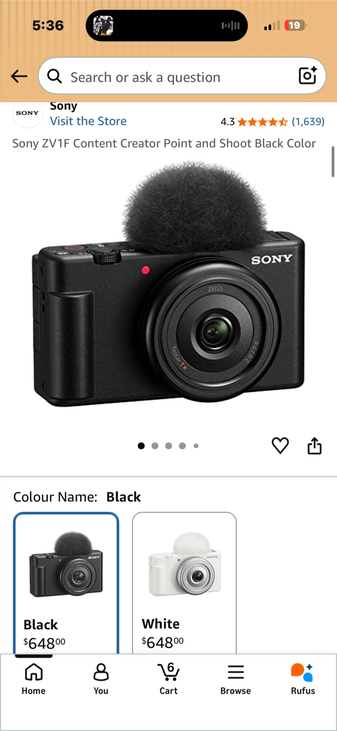 Sony ZV-1F Content Creator Camera