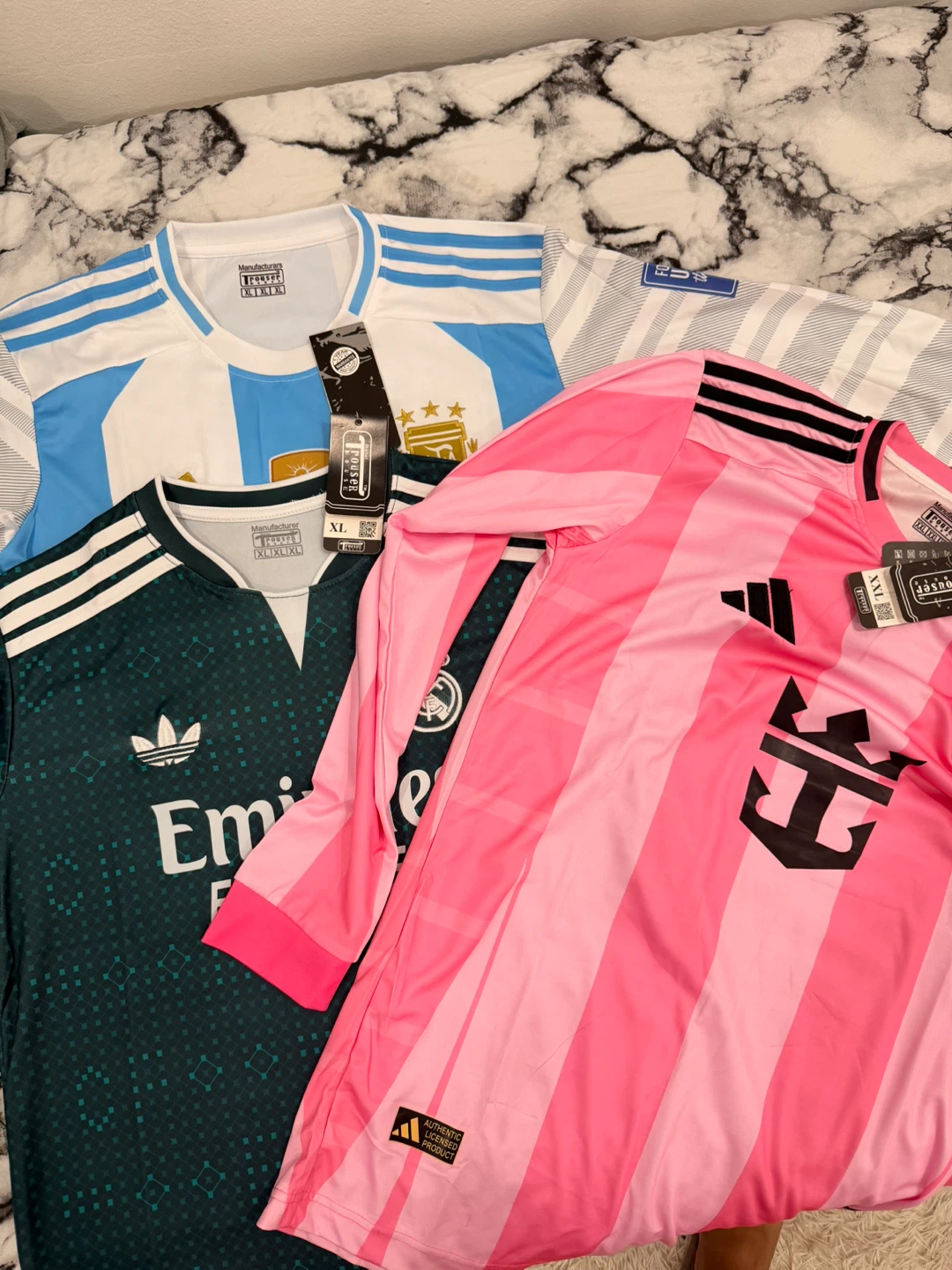 Set of Various Soccer Jerseys Size XL