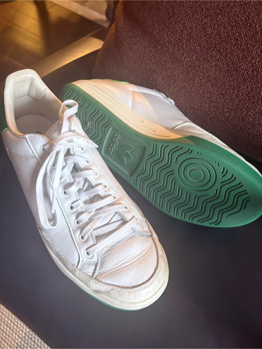 SALE Adidas Rod Laver White and Green Sneakers - photo 2