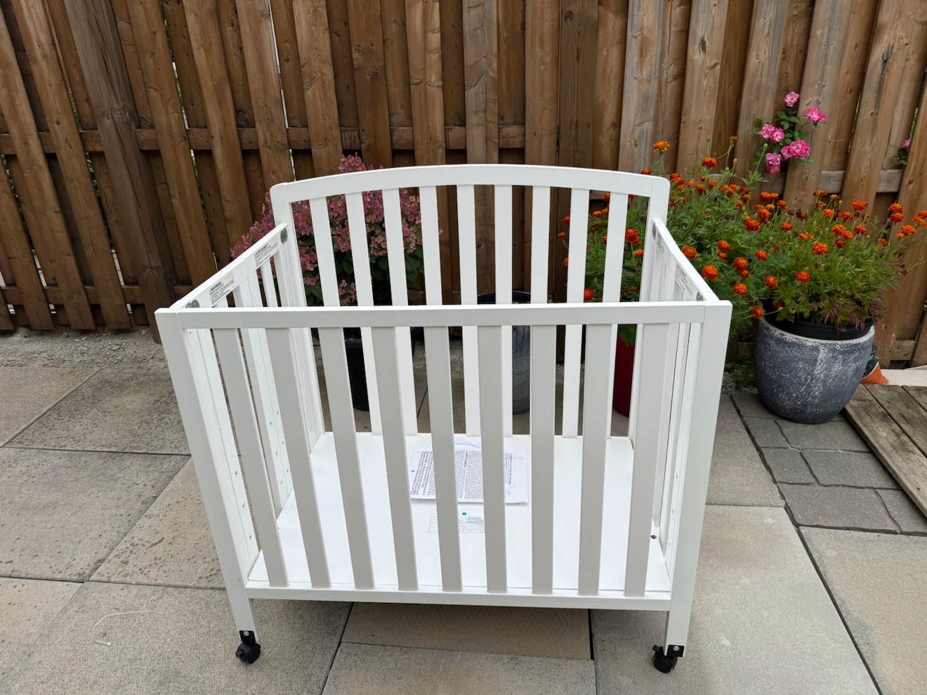 Million Dollar Baby Co. White Mini Crib