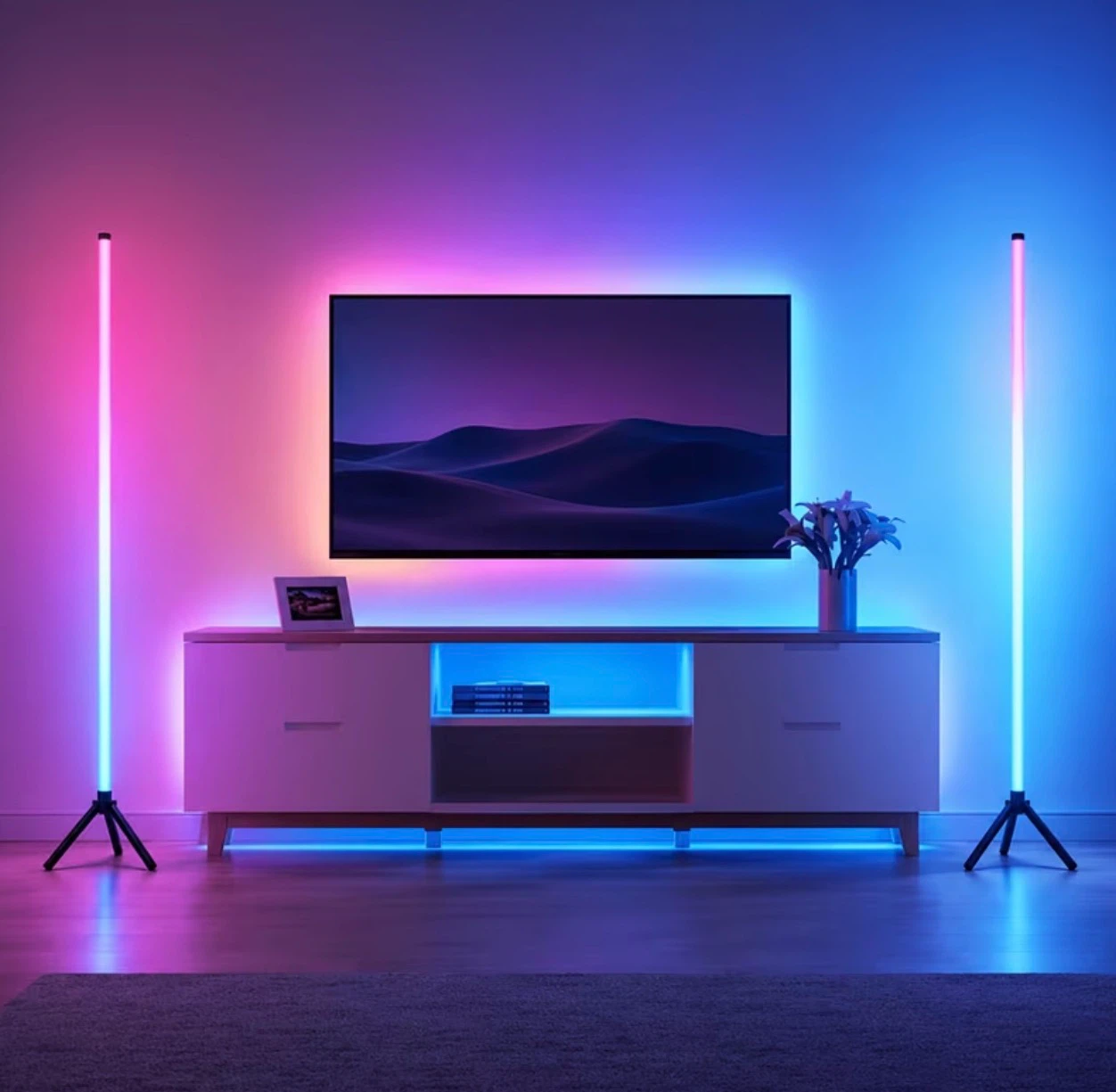 RGB LED Colour-Changing Floor Lamp (BRAND NEW IN BOX)